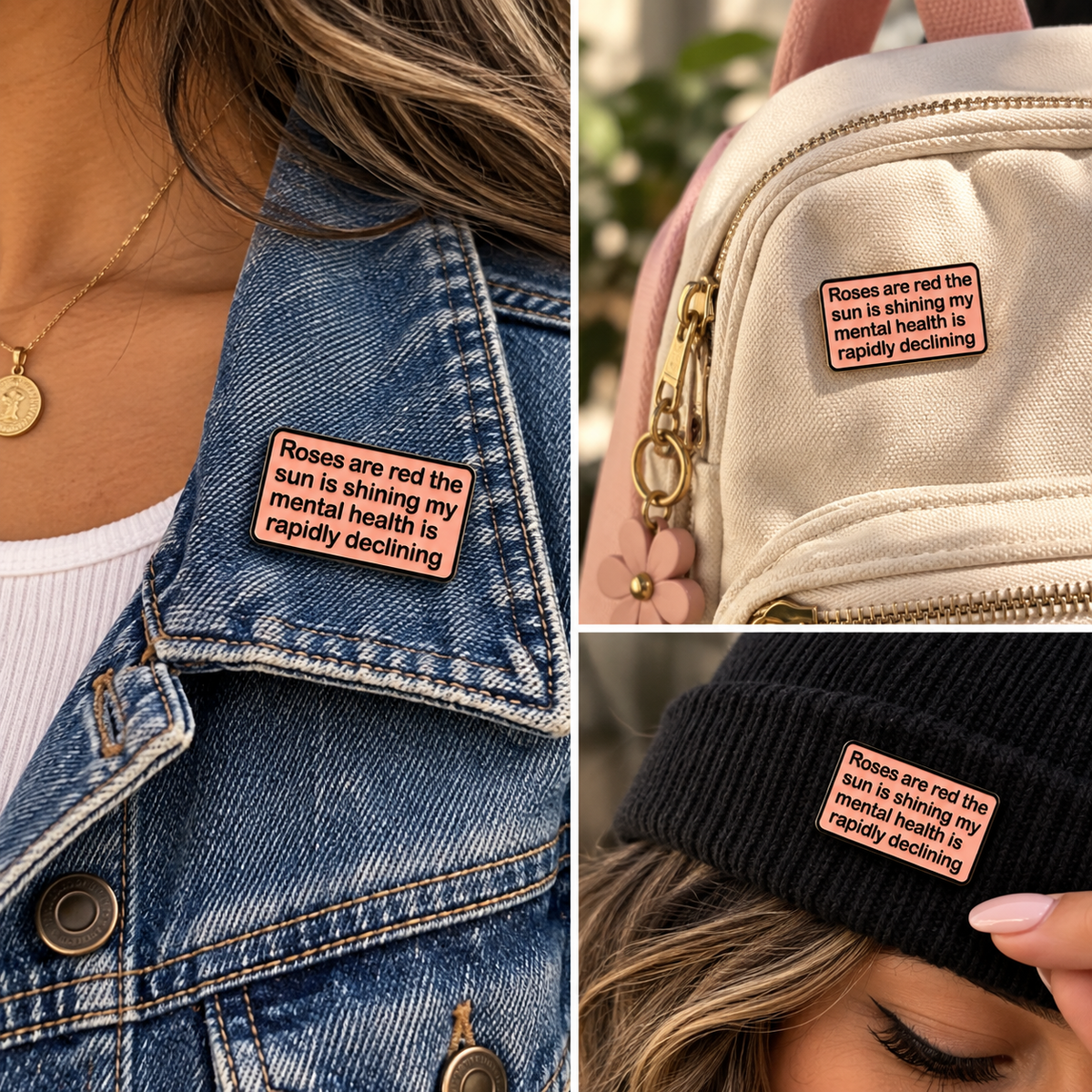 My Mental Health Is Rapidly Declining Enamel Pin