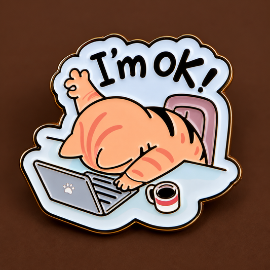 I’m OK Cat Enamel Pin