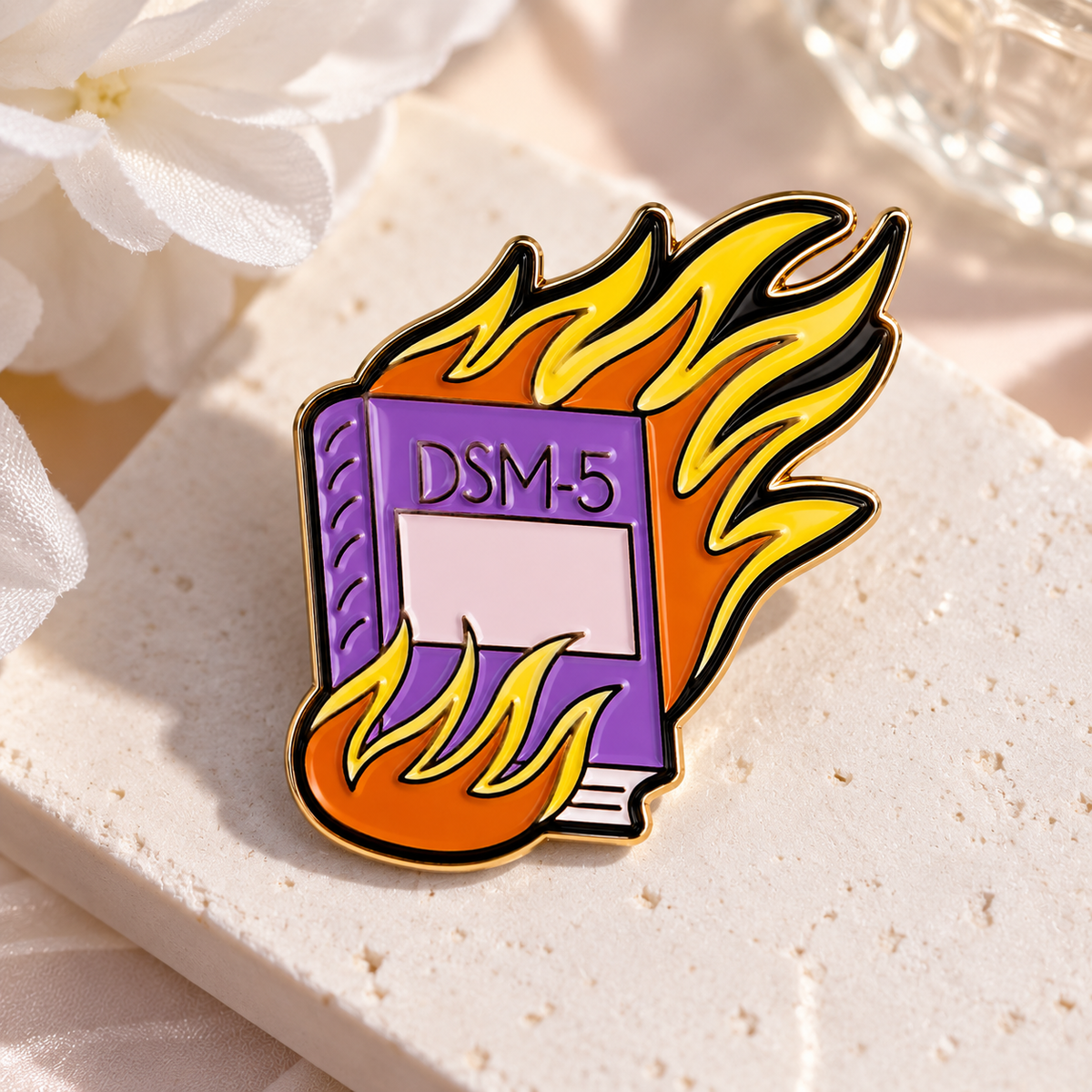 DSM-5 on Fire Enamel Pin