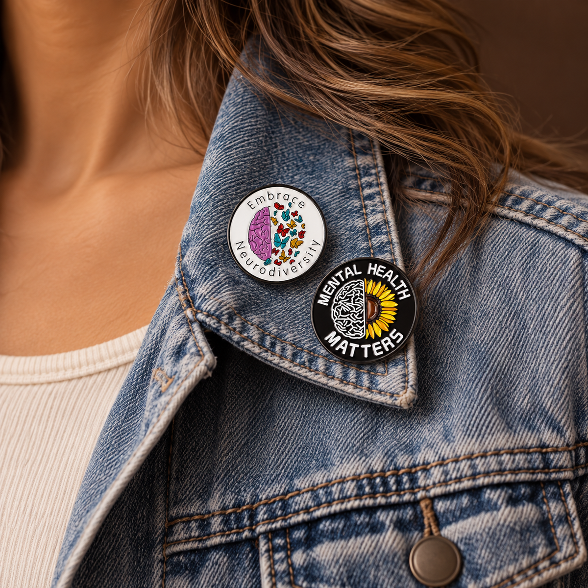 Embrace Neurodiversity  Mental Health Matters Enamel Pins