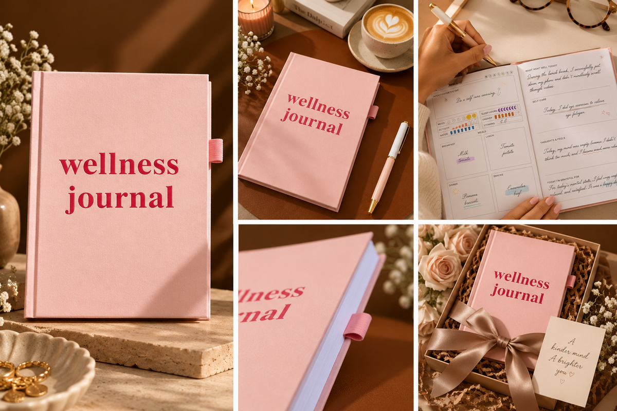 Daily Self-Care Wellness Journal — Blush Pink
