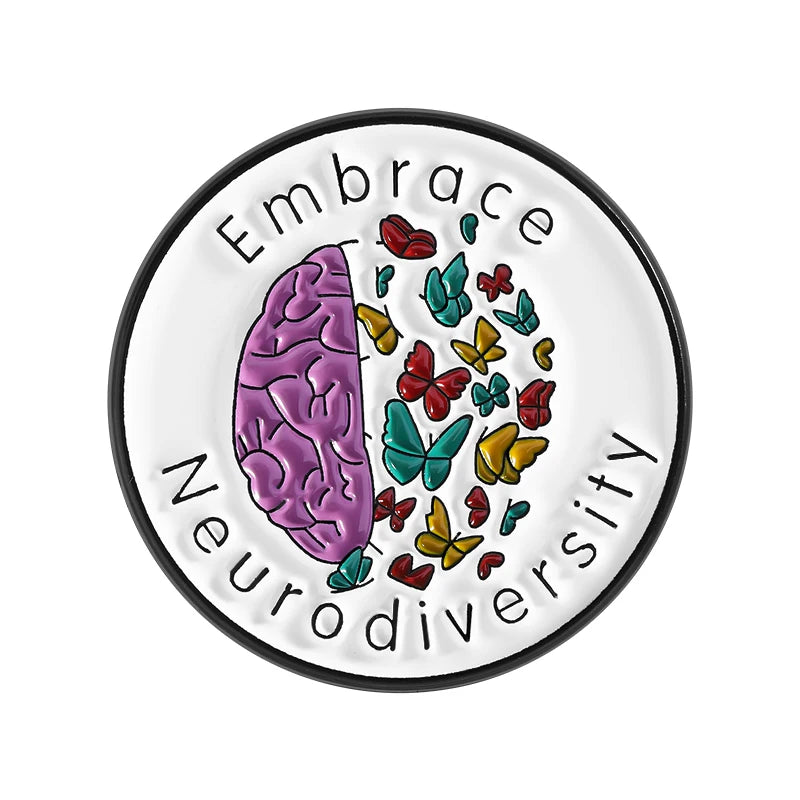 MENTAL HEALTH MATTERS Enamel Pins Custom Brain Nerves Brooches Lapel Badges Clothes Funny Jewelry Gift for Friends
